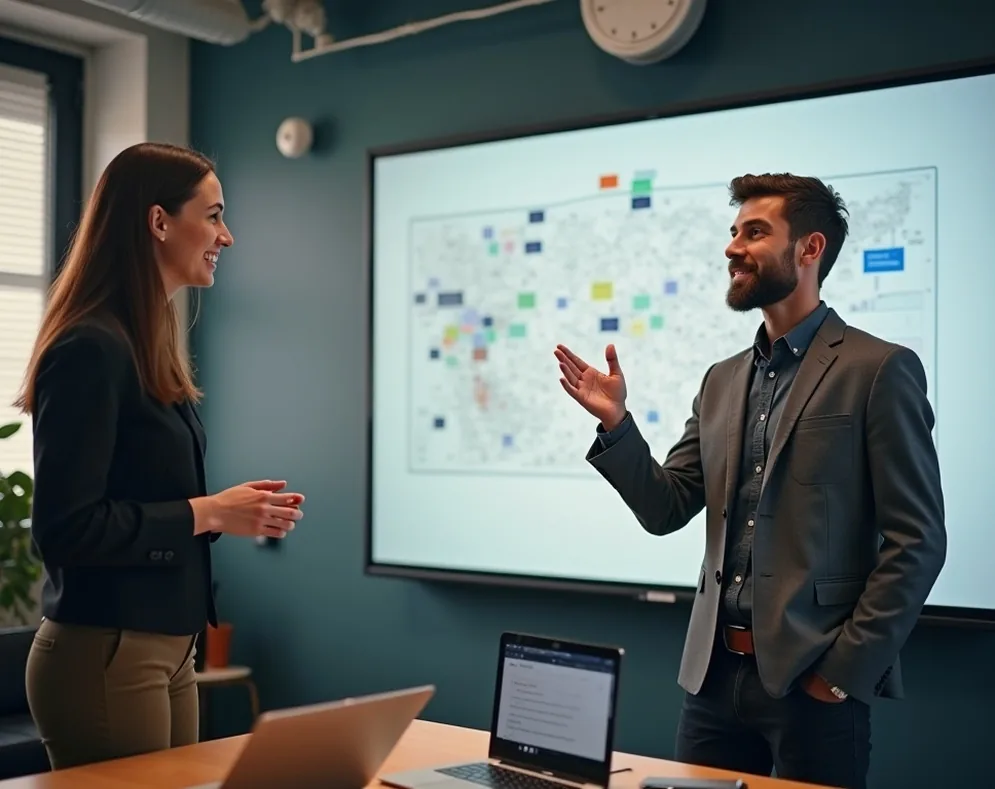 Mentor explaining customer journey